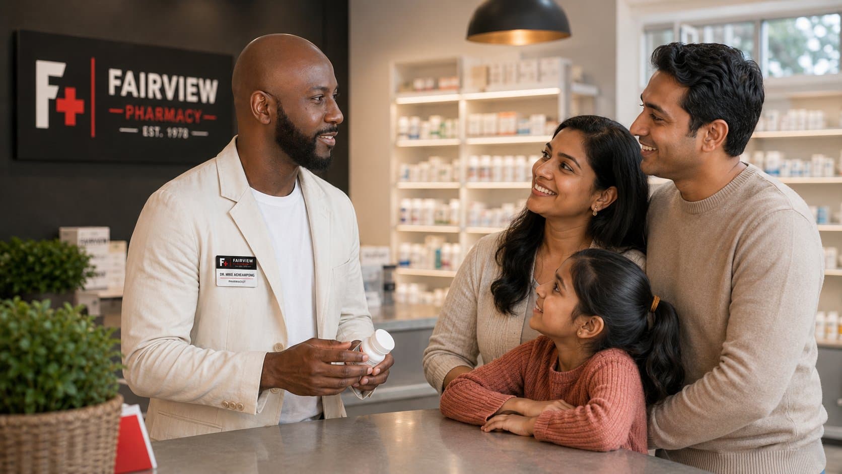 Fairview Pharmacy team members and Hattiesburg families, the community Fairview has served since 1978