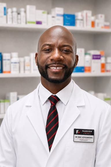 Dr. Mike Acheampong, PharmD, owner of Fairview Pharmacy