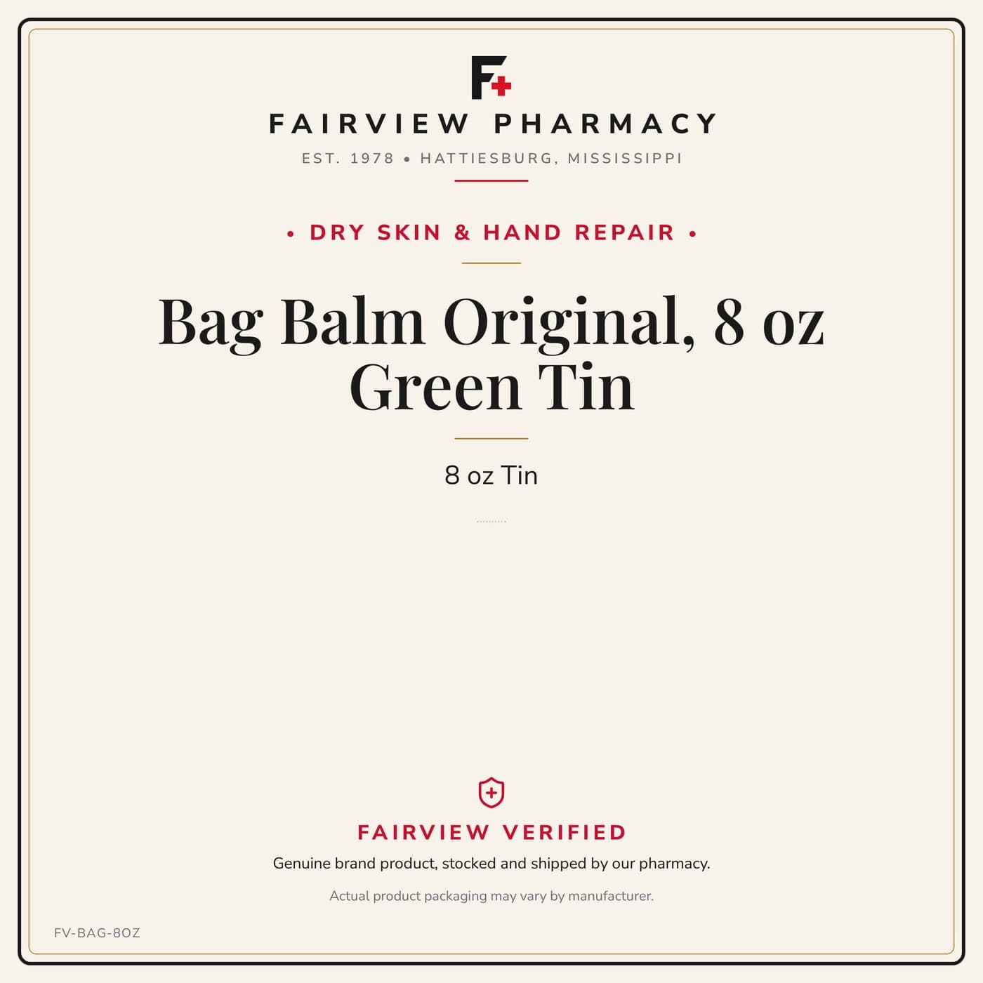 Bag Balm Original, 8 oz Green Tin