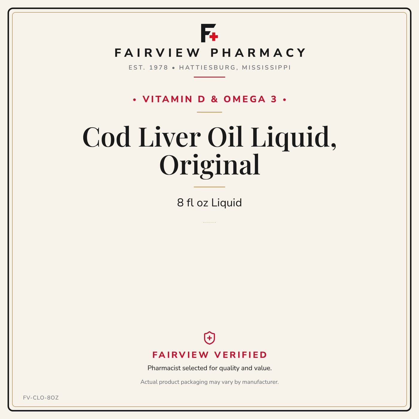 Cod Liver Oil Liquid, Original
