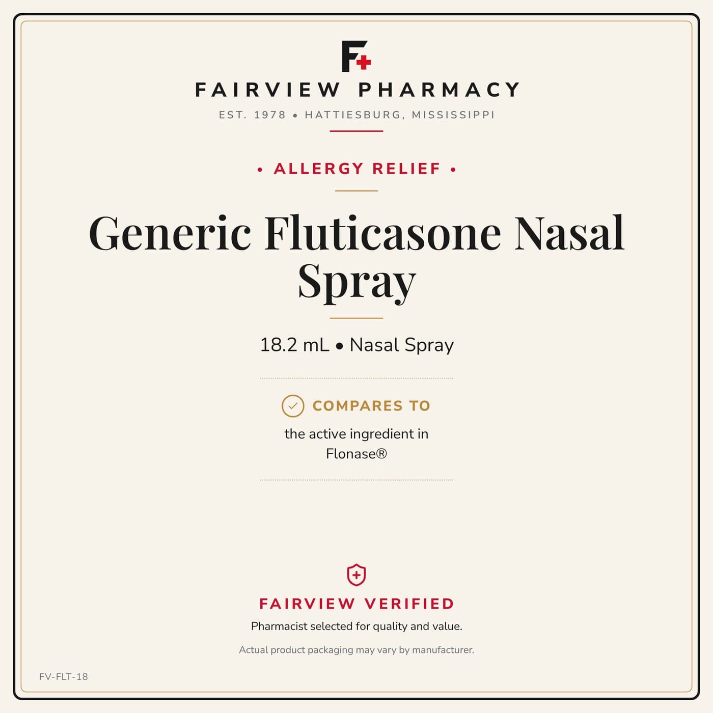 Generic Fluticasone (Flonase) 18.2ml Nasal Spray