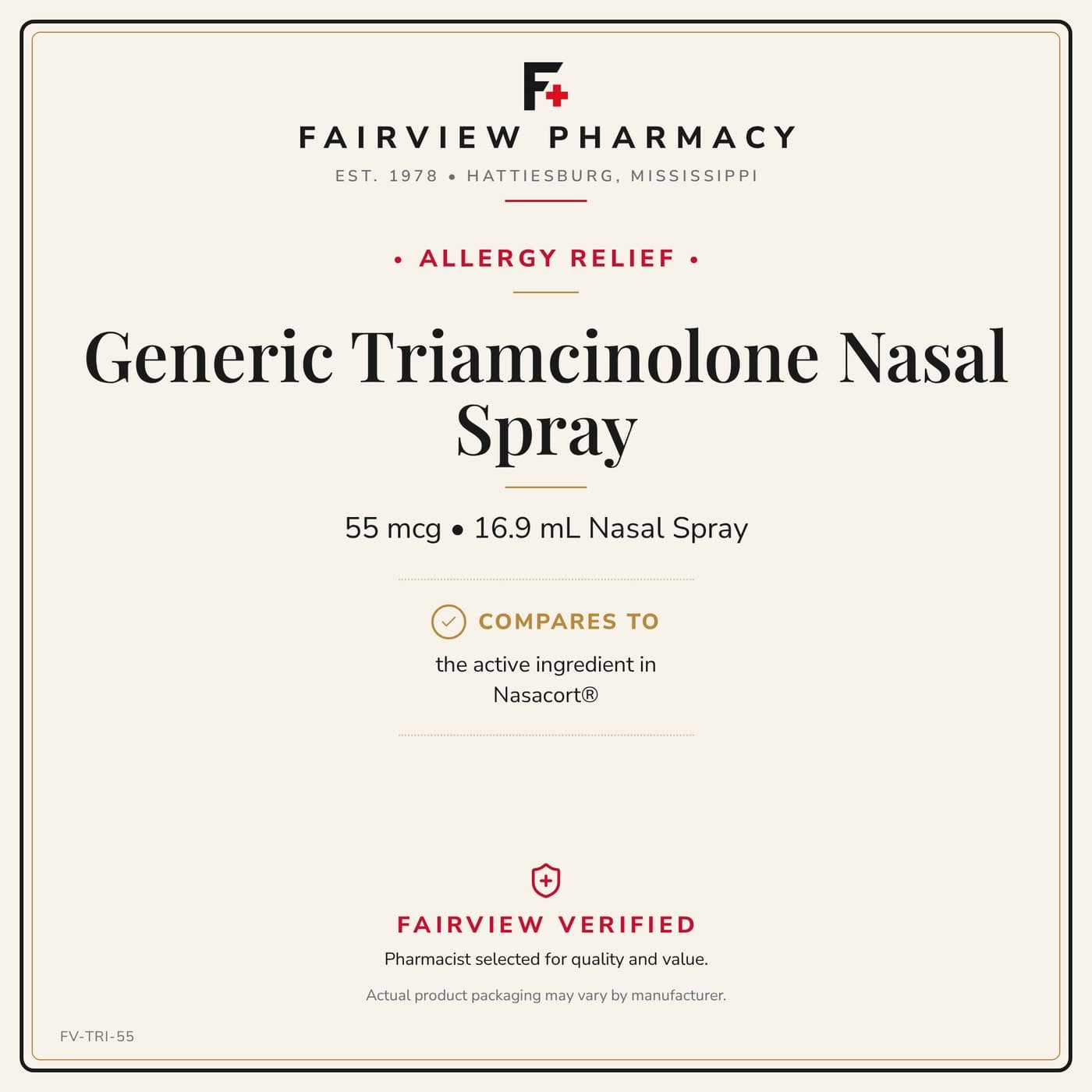 Generic Triamcinolone (Nasacort) 16.9ml Nasal Spray