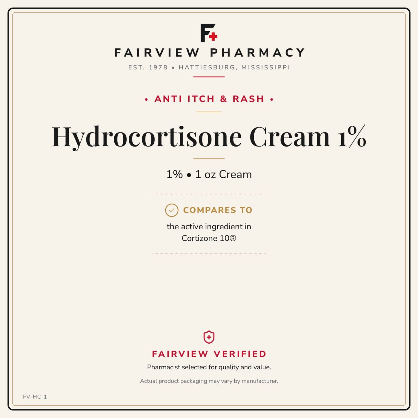 Hydrocortisone Cream 1%