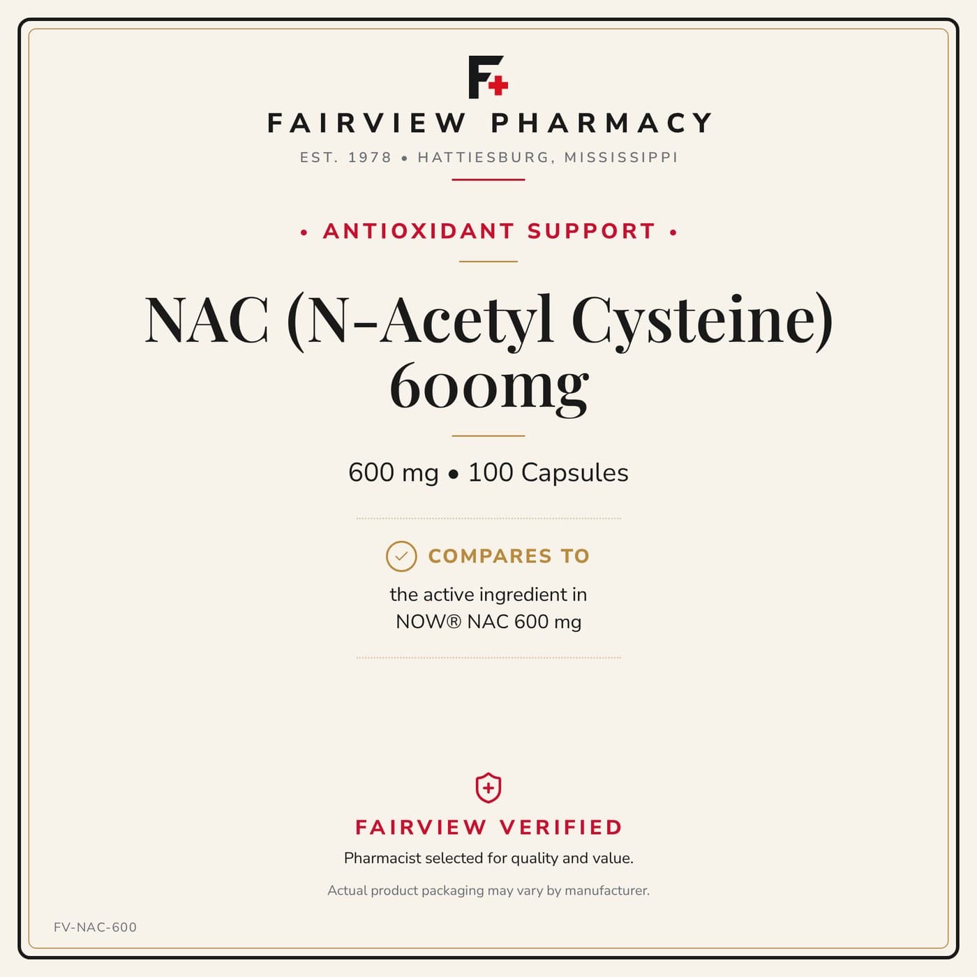 NAC (N-Acetyl Cysteine) 600mg