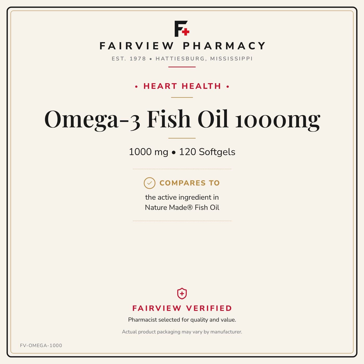 Omega-3 Fish Oil 1000mg