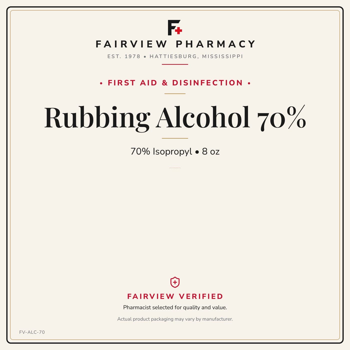 Rubbing Alcohol 70%