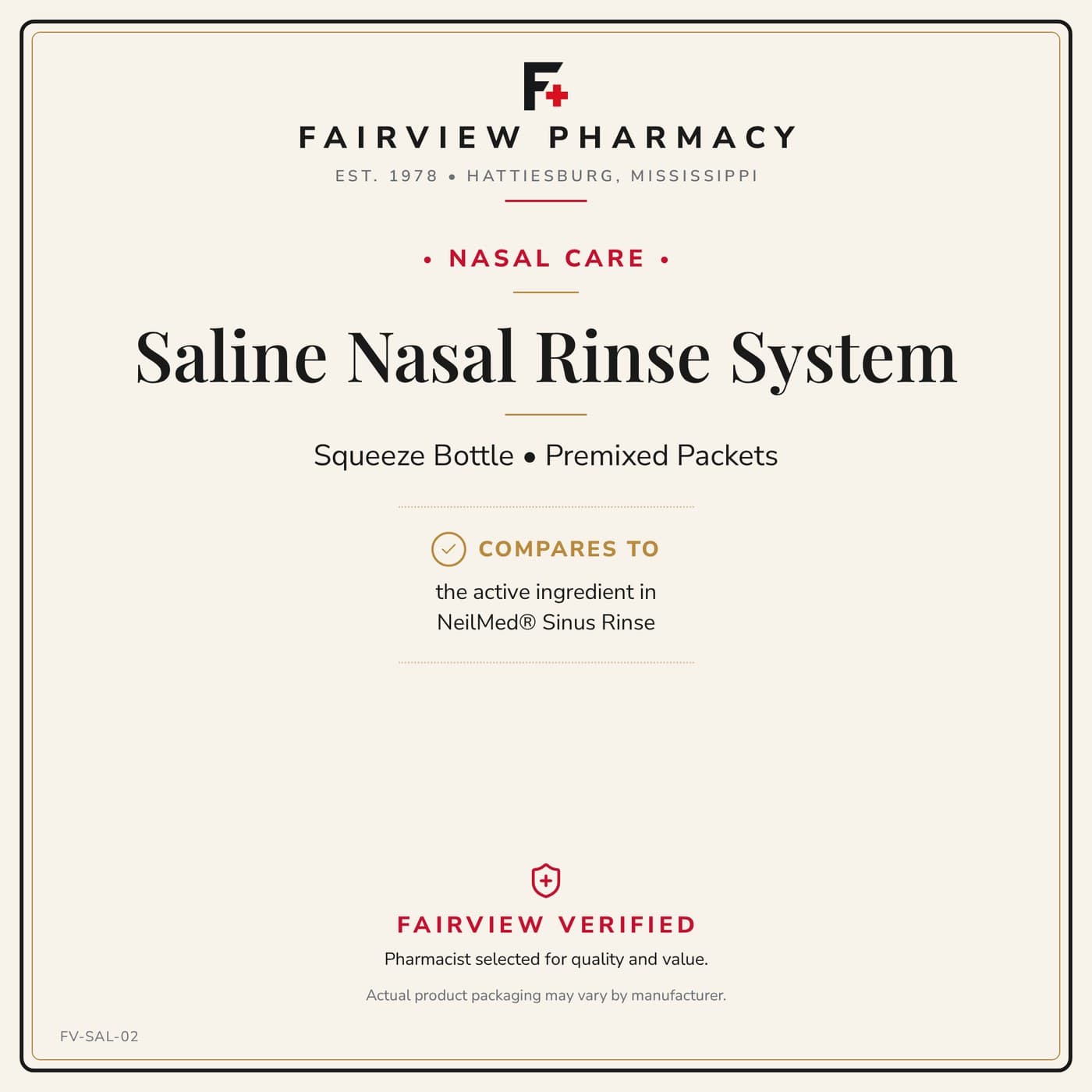 Saline Nasal Rinse System