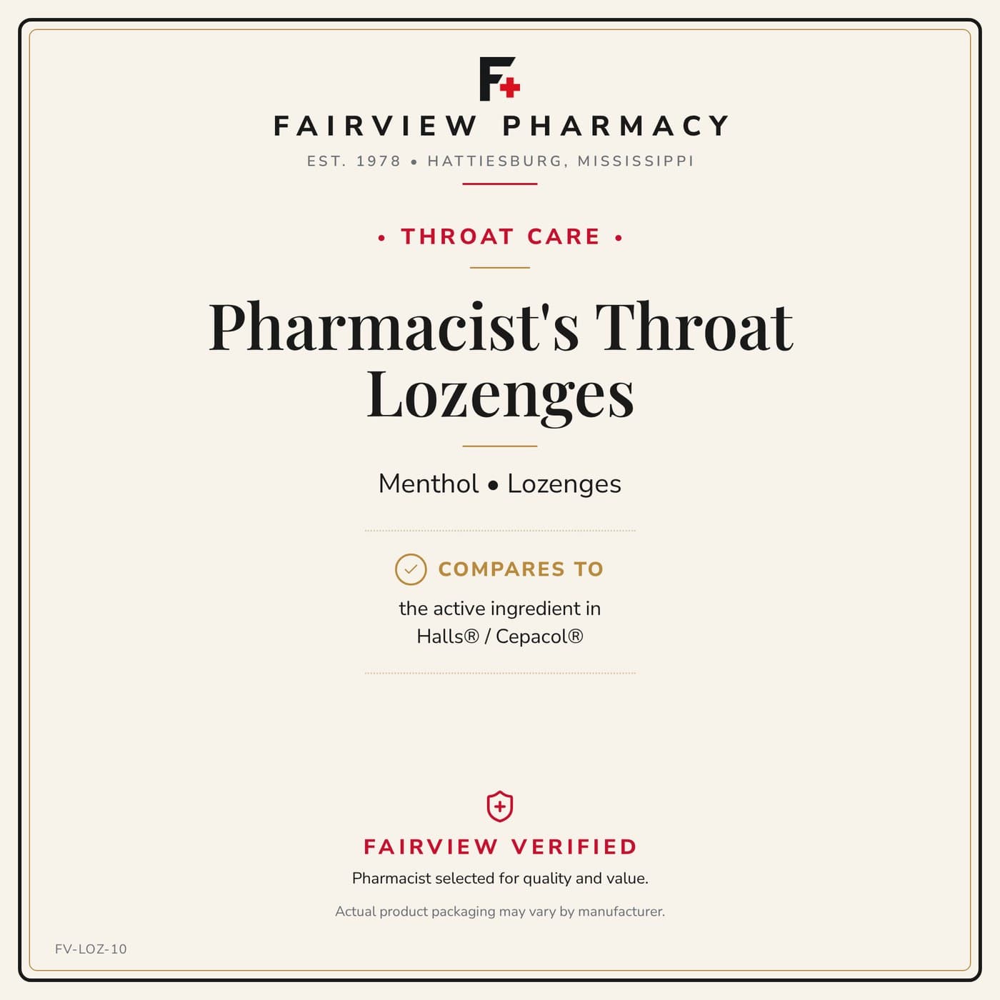 Pharmacist's Throat Lozenges