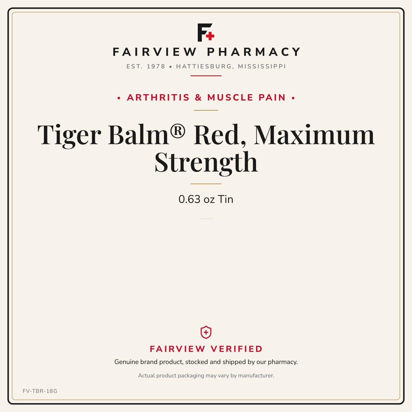 Tiger Balm Red, Maximum Strength