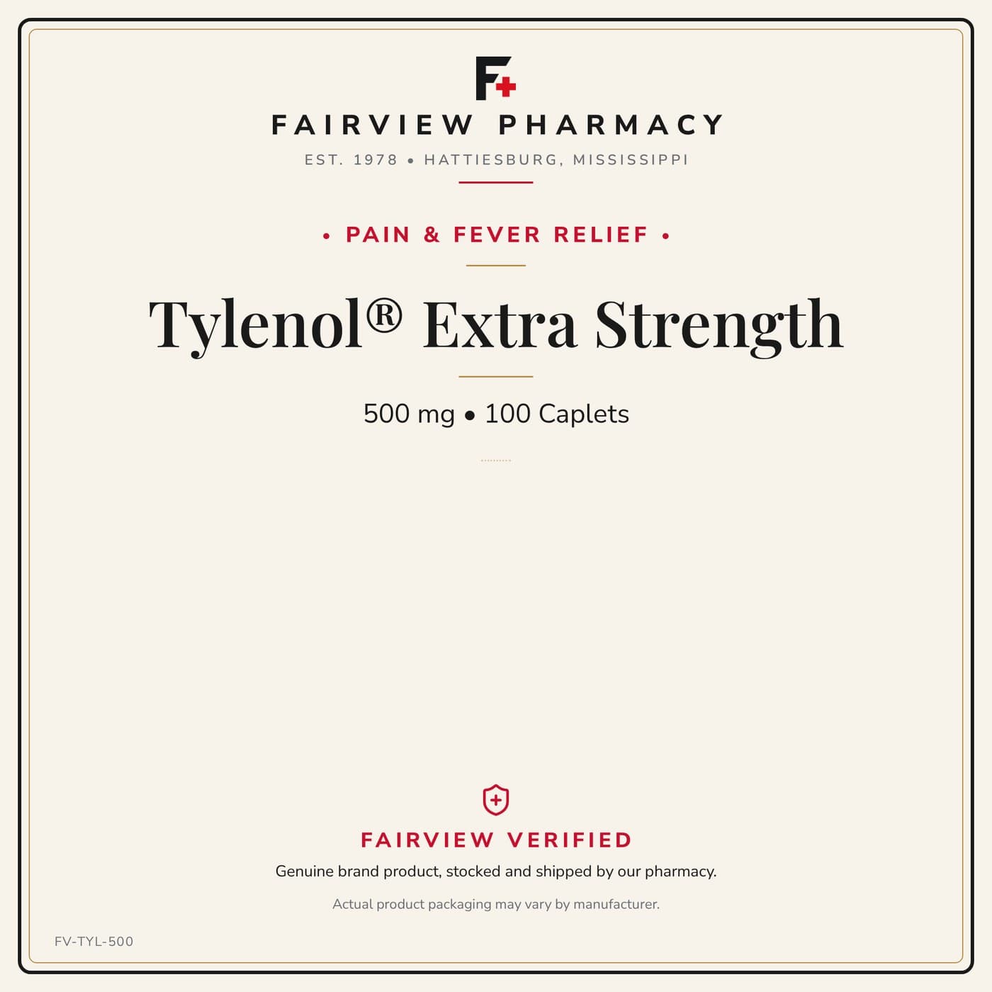 Tylenol Extra Strength 500mg 100ct